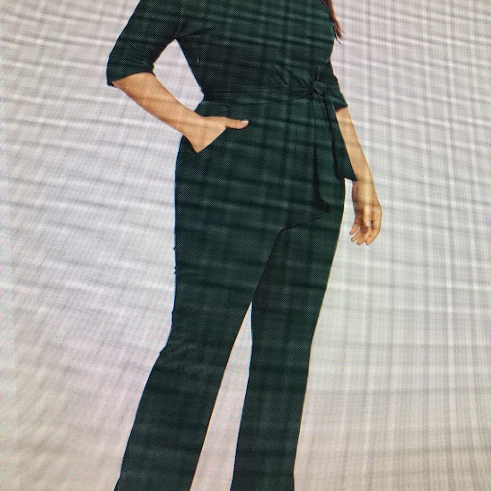 Hunter green jumpsuit